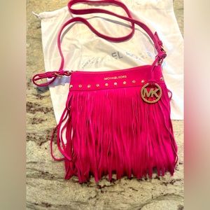 Michael Kors “Billy” Suede Fringe Crossbody Purse-RARE